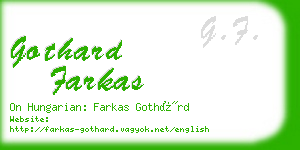 gothard farkas business card